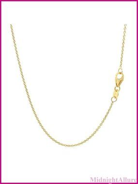 14k Gold Over 925 Sterling Silver 18" 1.6mm Cable Chain Necklace